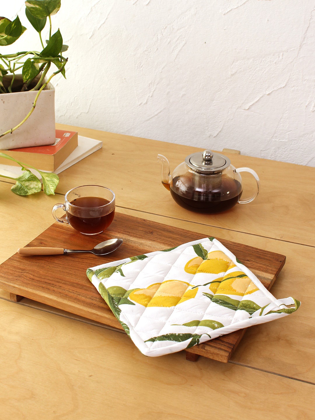 

House This White & Yellow Printed Coaster