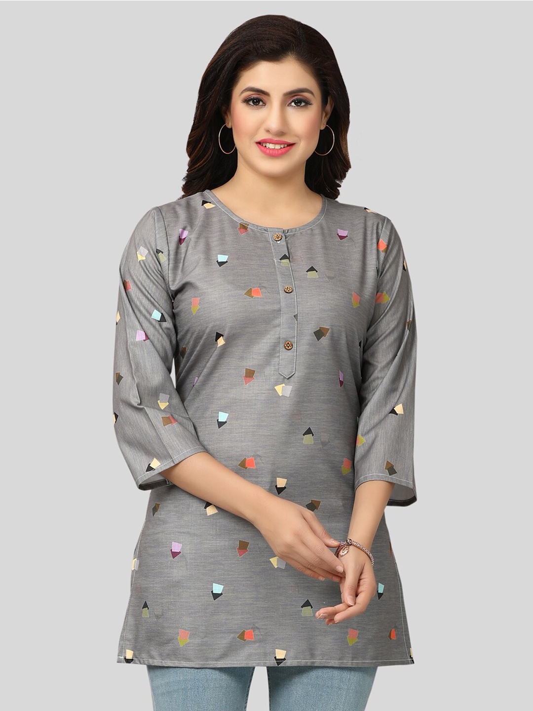 

Saree Swarg Printed Kurti, Grey