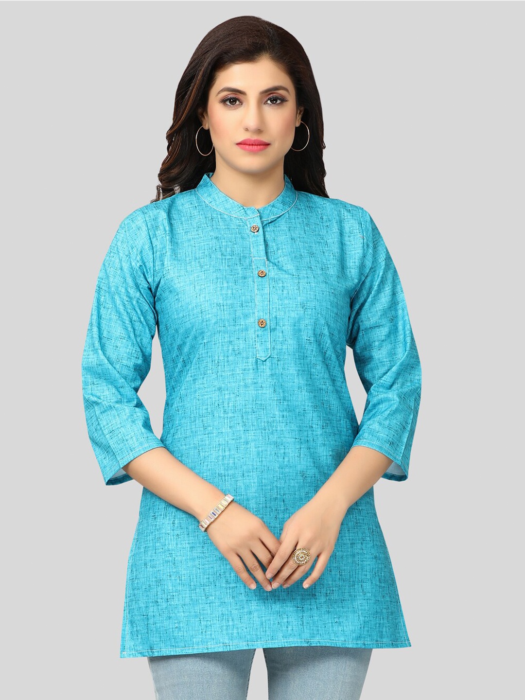 

Saree Swarg Quirky Printed Kurti, Blue