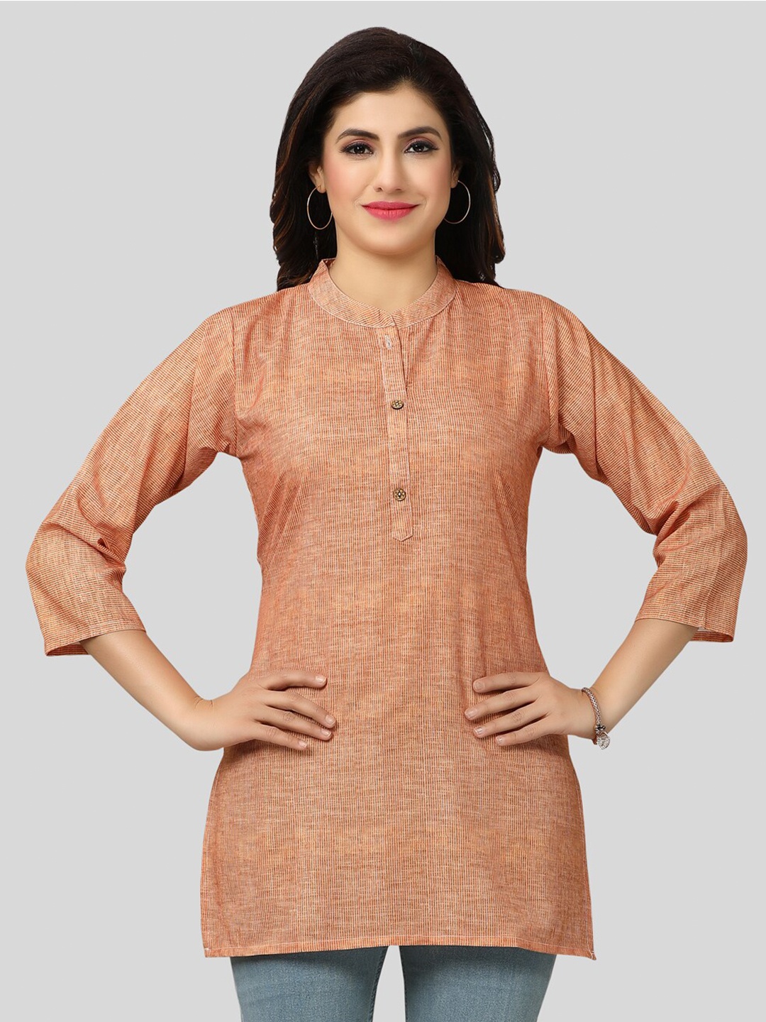 

Saree Swarg Striped Kurti, Brown