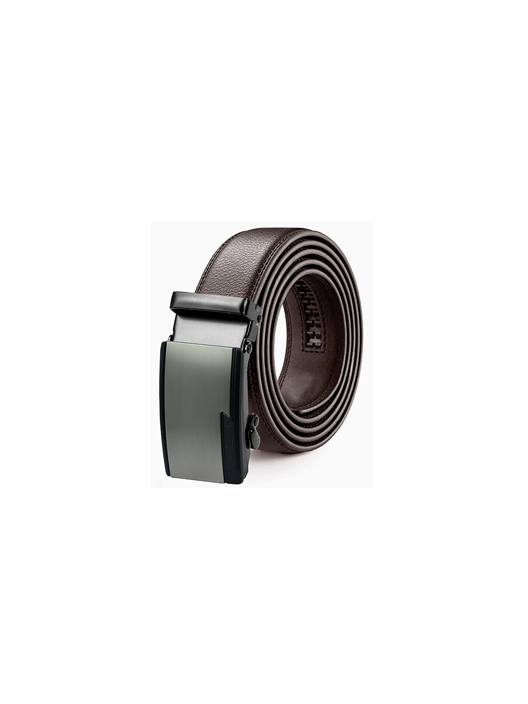 

HENEDA Men Textured Wide Formal Belt, Brown