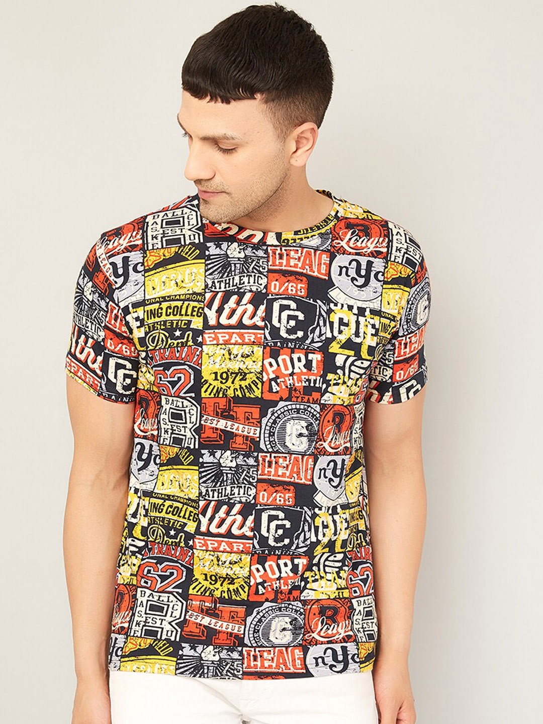 

Rodzen Men Typography Printed Pure Cotton T-shirt, Black