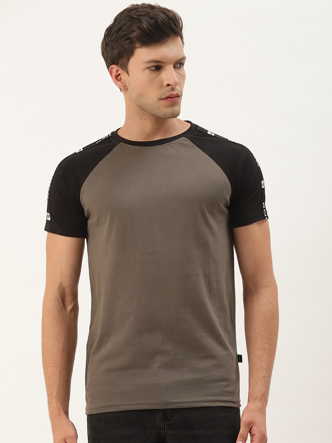 

Rodzen Men Cotton Raglan Sleeve T-shirt, Olive