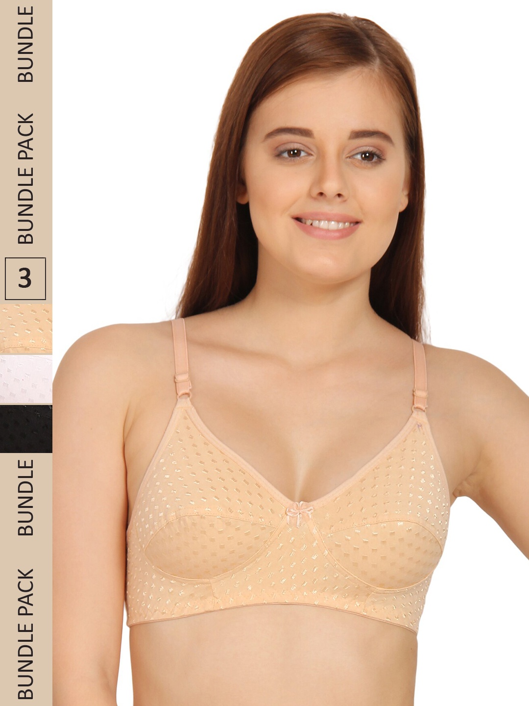 

Innocence Pack of 3 Non-Padded Non-Wired Bra, White
