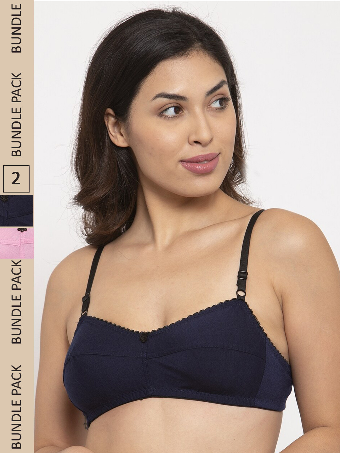 

Innocence Pack of 2 Non-Padded Non Wired Bra, Pink