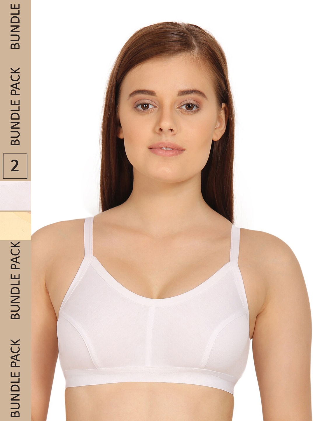 

Innocence Pack Of 2 Non Padded Non Wired Full Coverage Super Support Bras, White