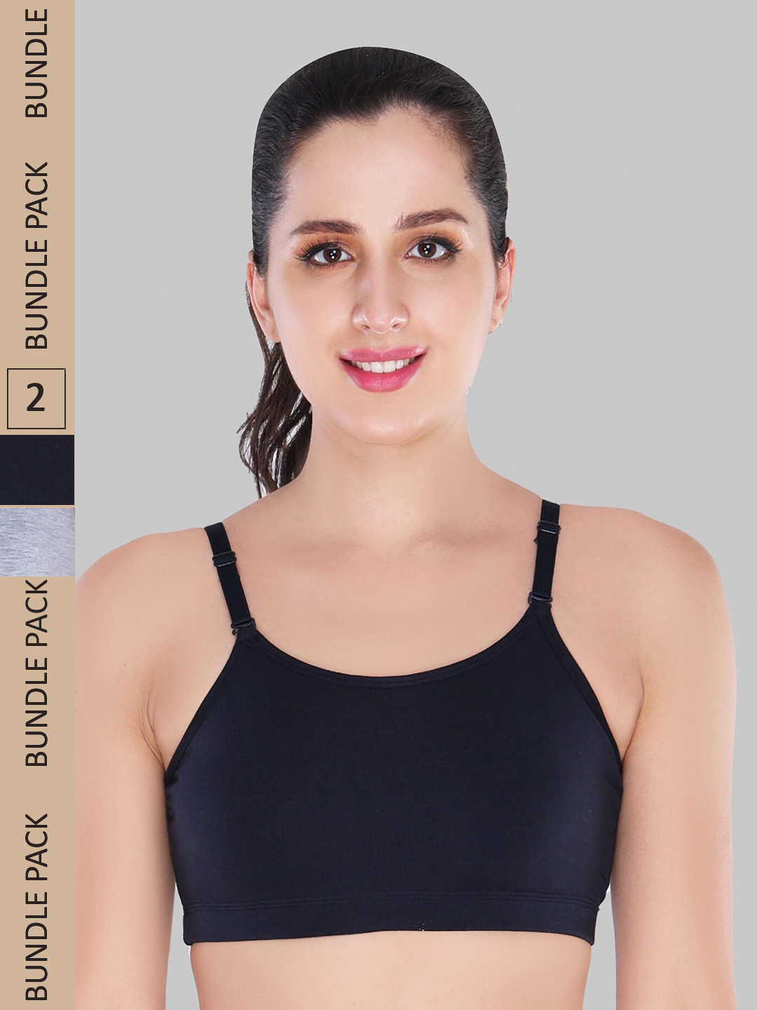

Innocence Pack Of 2 Non Padded Everyday Bra, Black