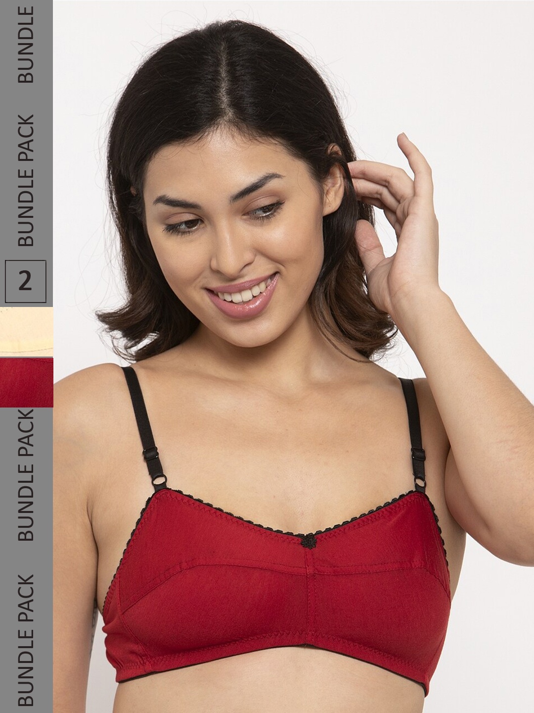 

Innocence Pack Of 2 Non Padded Everyday Bra, Maroon