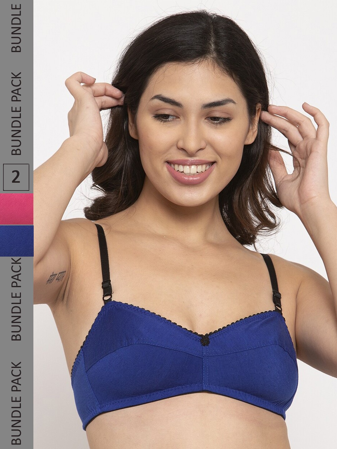 

Innocence Pack of 2 Non Padded Non Wired Bra, Blue
