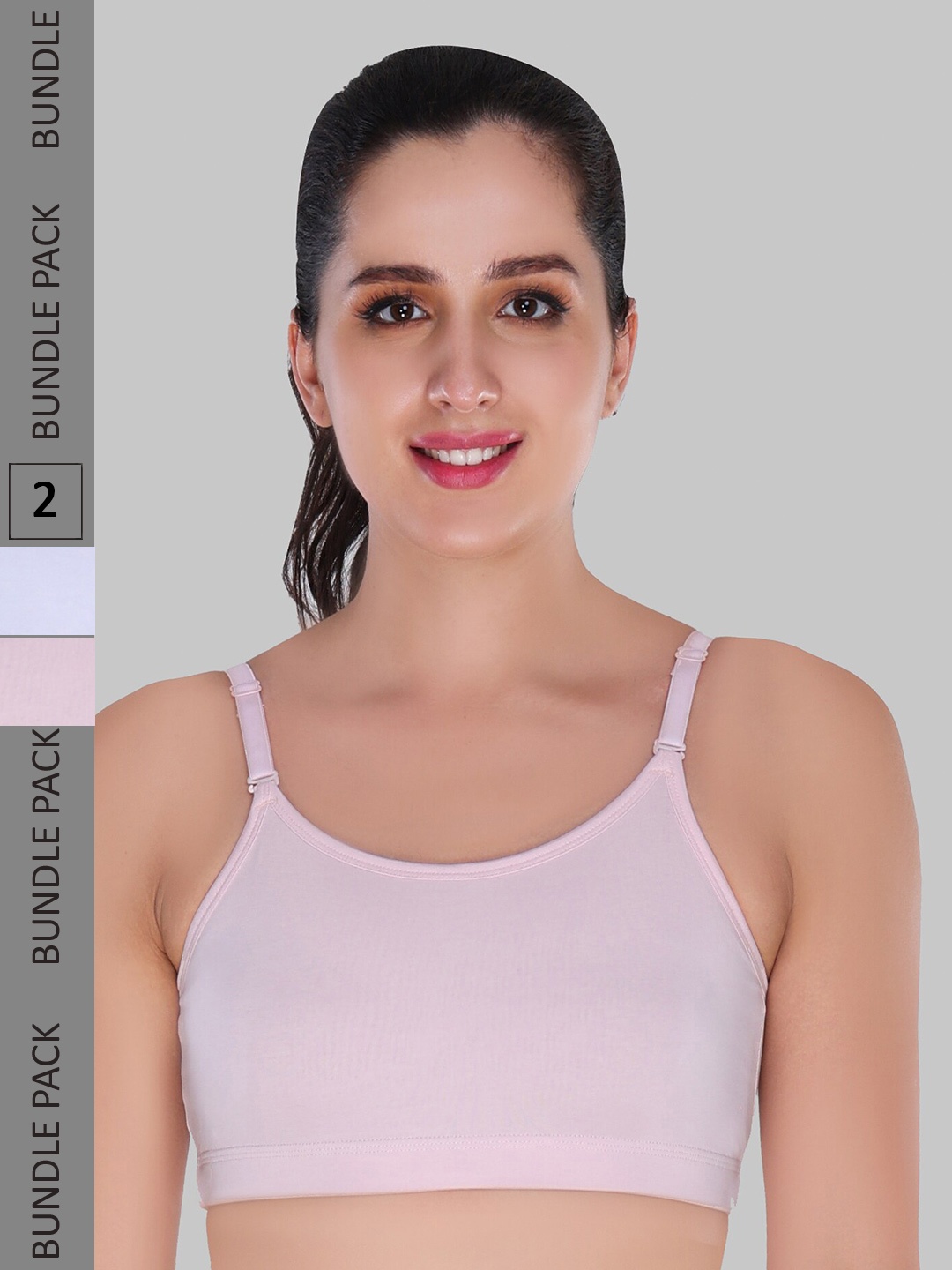 

Innocence Pack of 2 Non Padded Non Wired Bra, Pink