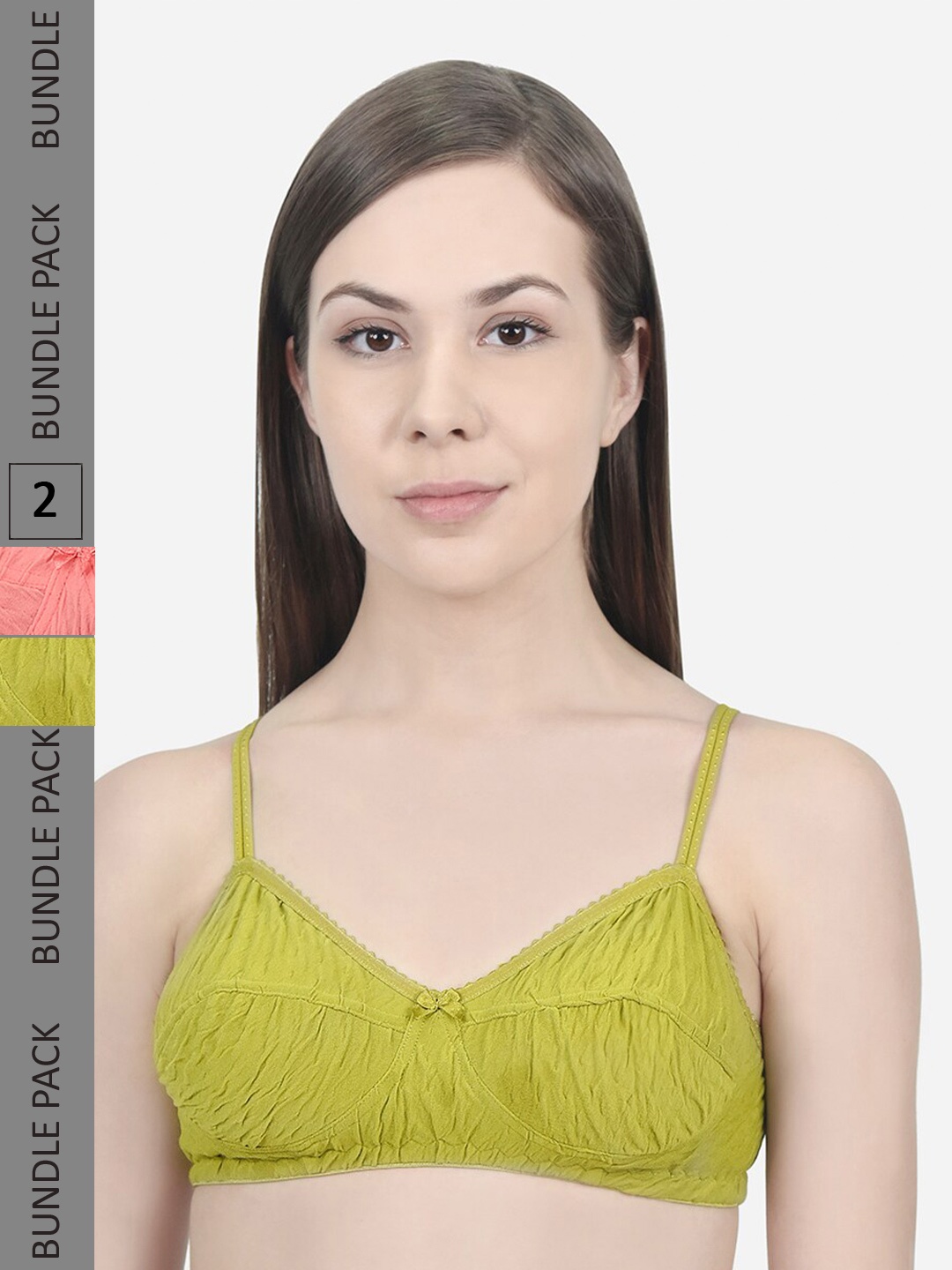 

Innocence Pack of 2 Non Padded Non Wired Bra, Green