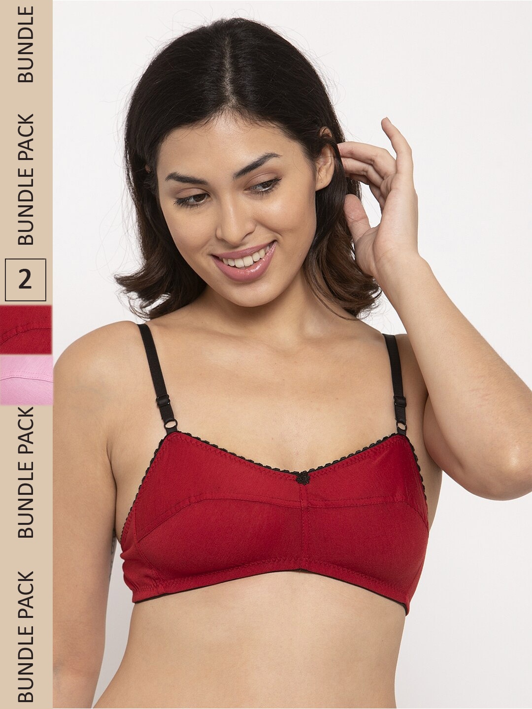 

Innocence Pack of 2 Non Wired Non Padded Bra, Pink