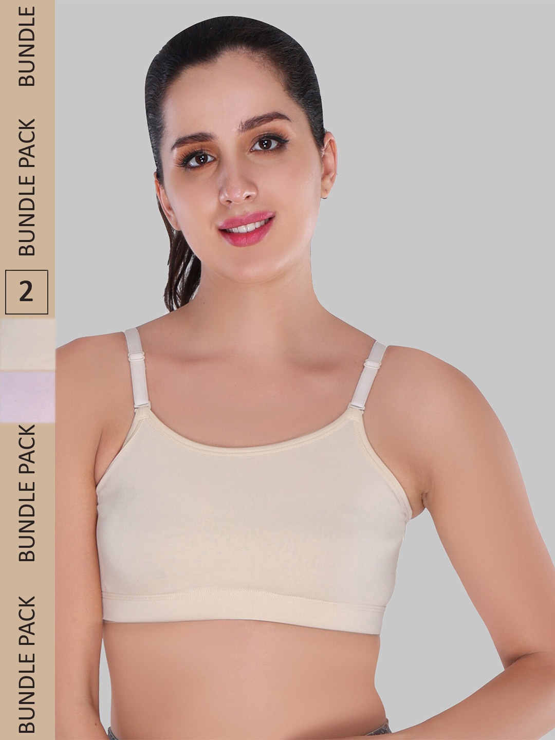 

Innocence Pack of 2 Non Padded Non Wired Bra, Beige