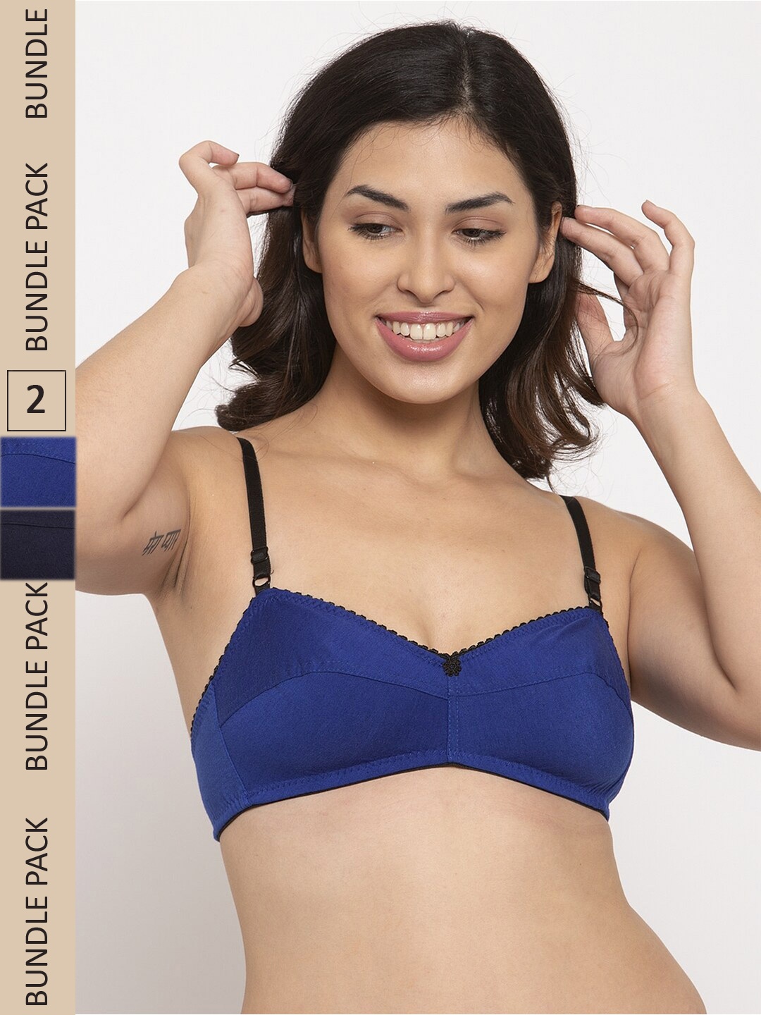 

Innocence Pack of 2 Non Padded Non Wired Bra, Blue