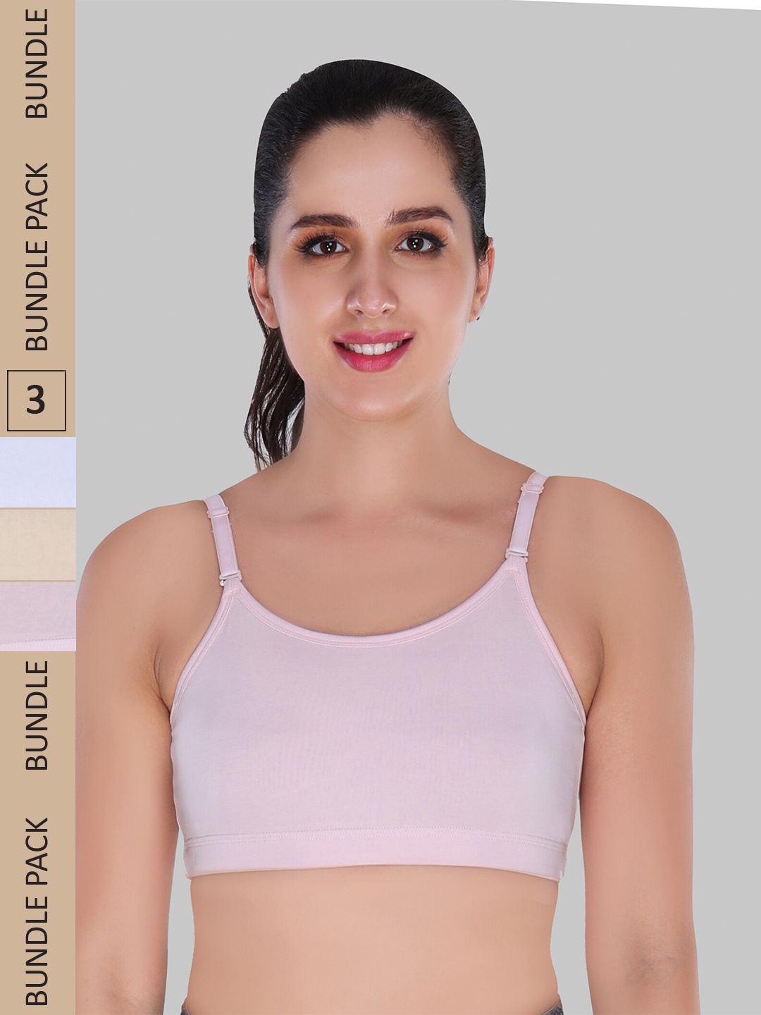

Innocence Pack of 3 Non Padded Non Wired Bra, Beige