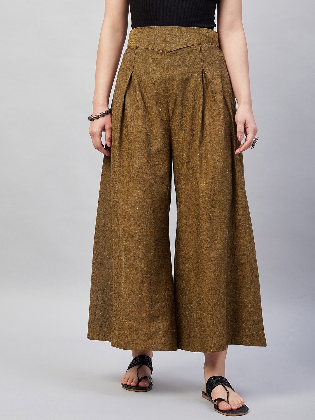 

InWeave Women Cotton Palazzos, Olive