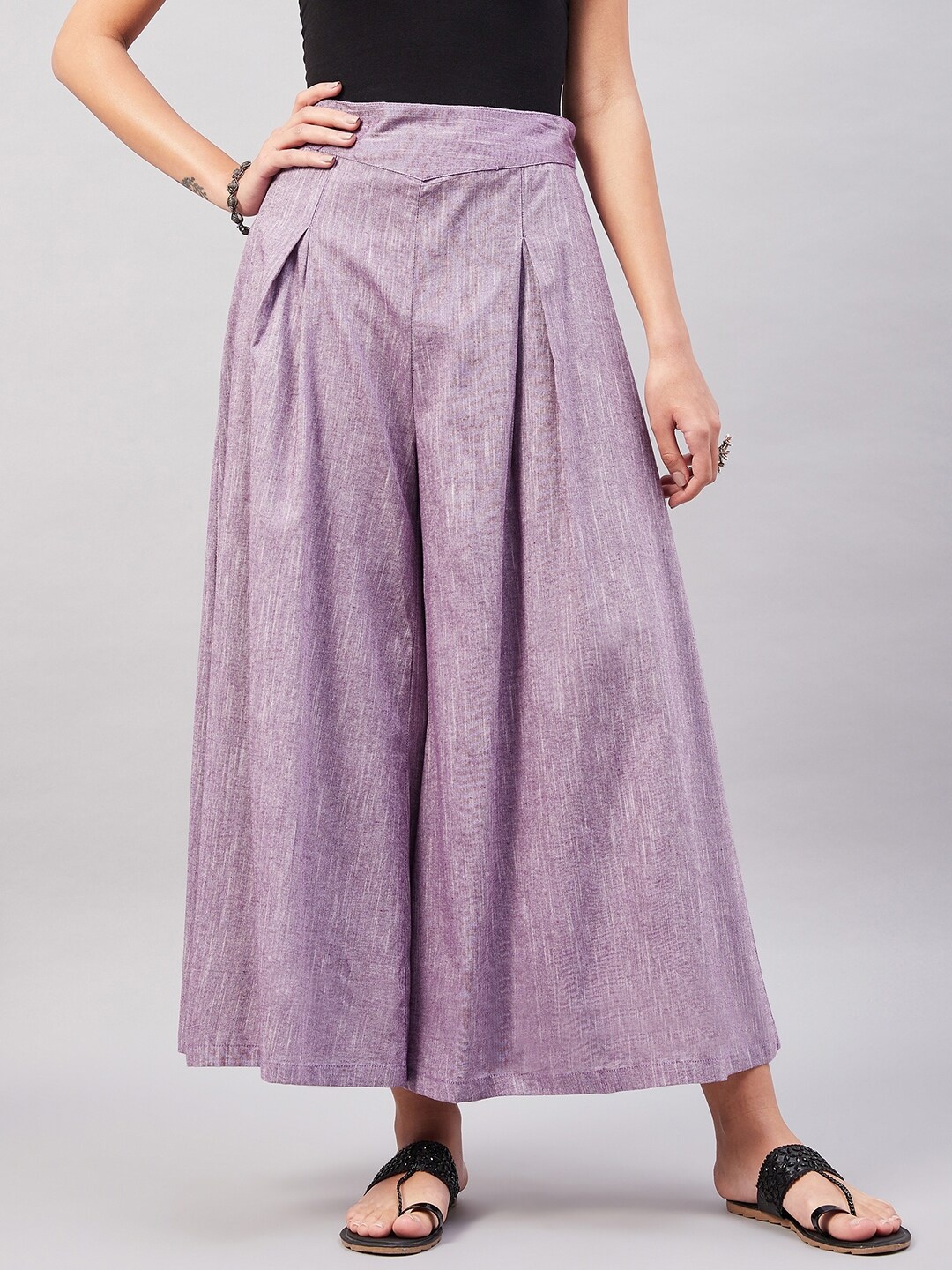 

InWeave Women Cotton Palazzos, Mauve
