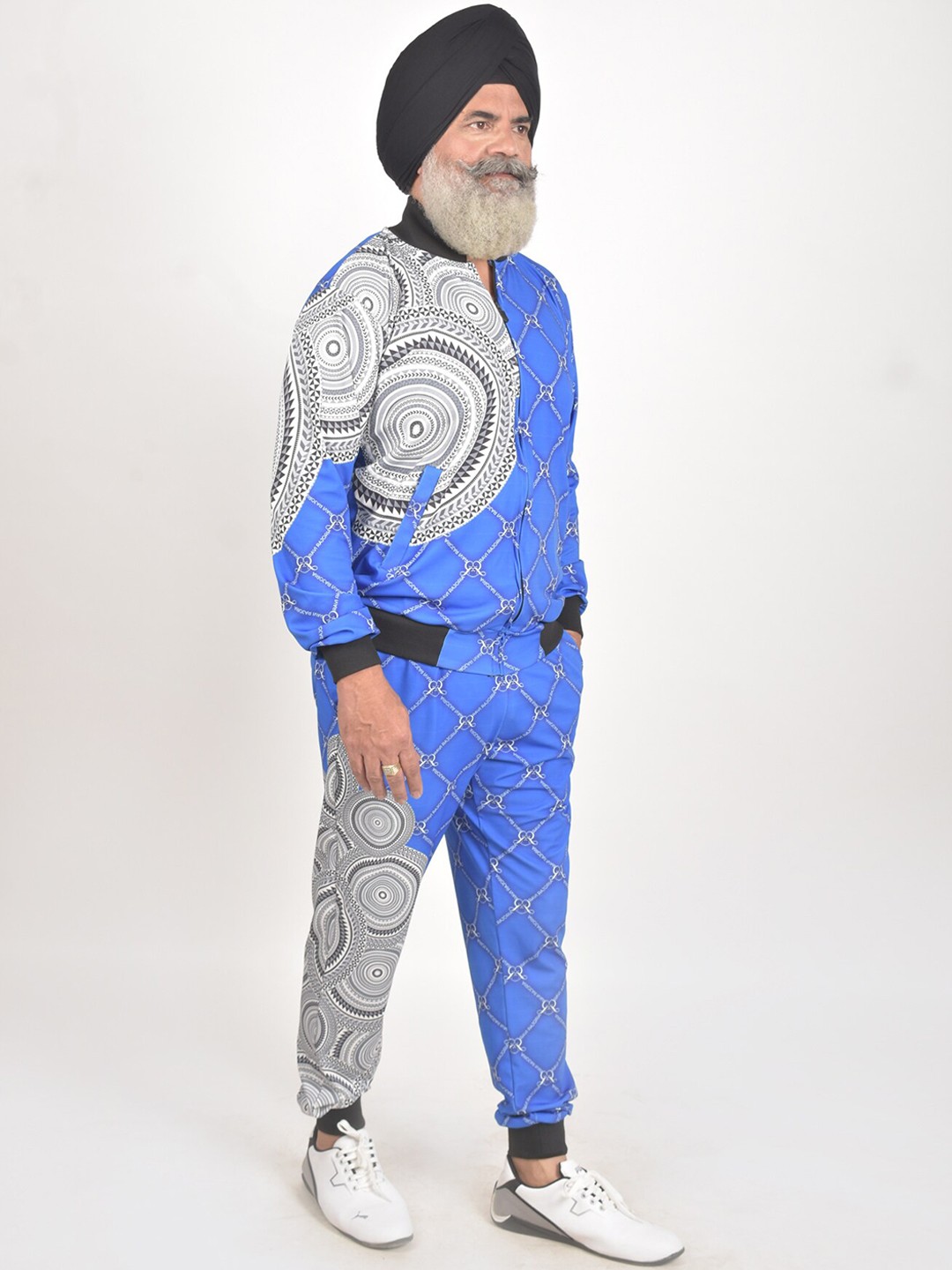 

Rajoria Instyle Men Ethnic Motif Digital Printed Lycra Tracksuit, Blue