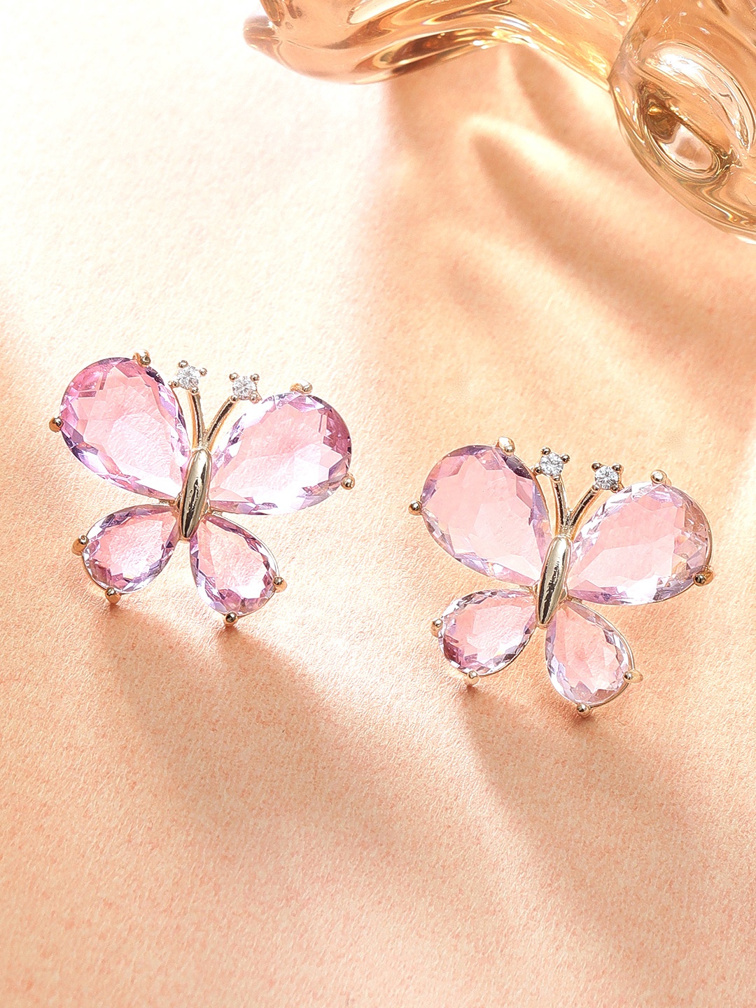 

Rubans Voguish Gold-Plated Studs Earrings