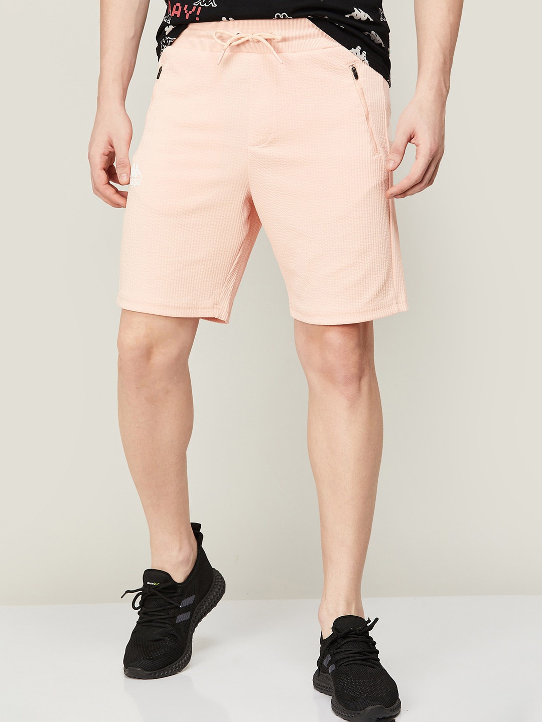 

Kappa Men Mid-Rise Training & Gym Sports Shorts, Peach