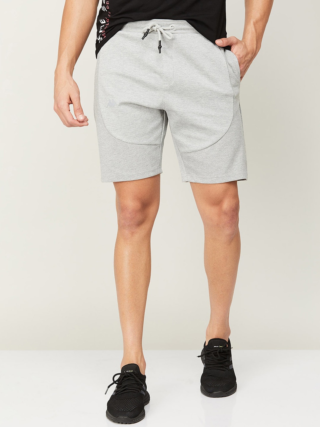 

Kappa Men Mid-Rise Regular Fit Shorts, Grey