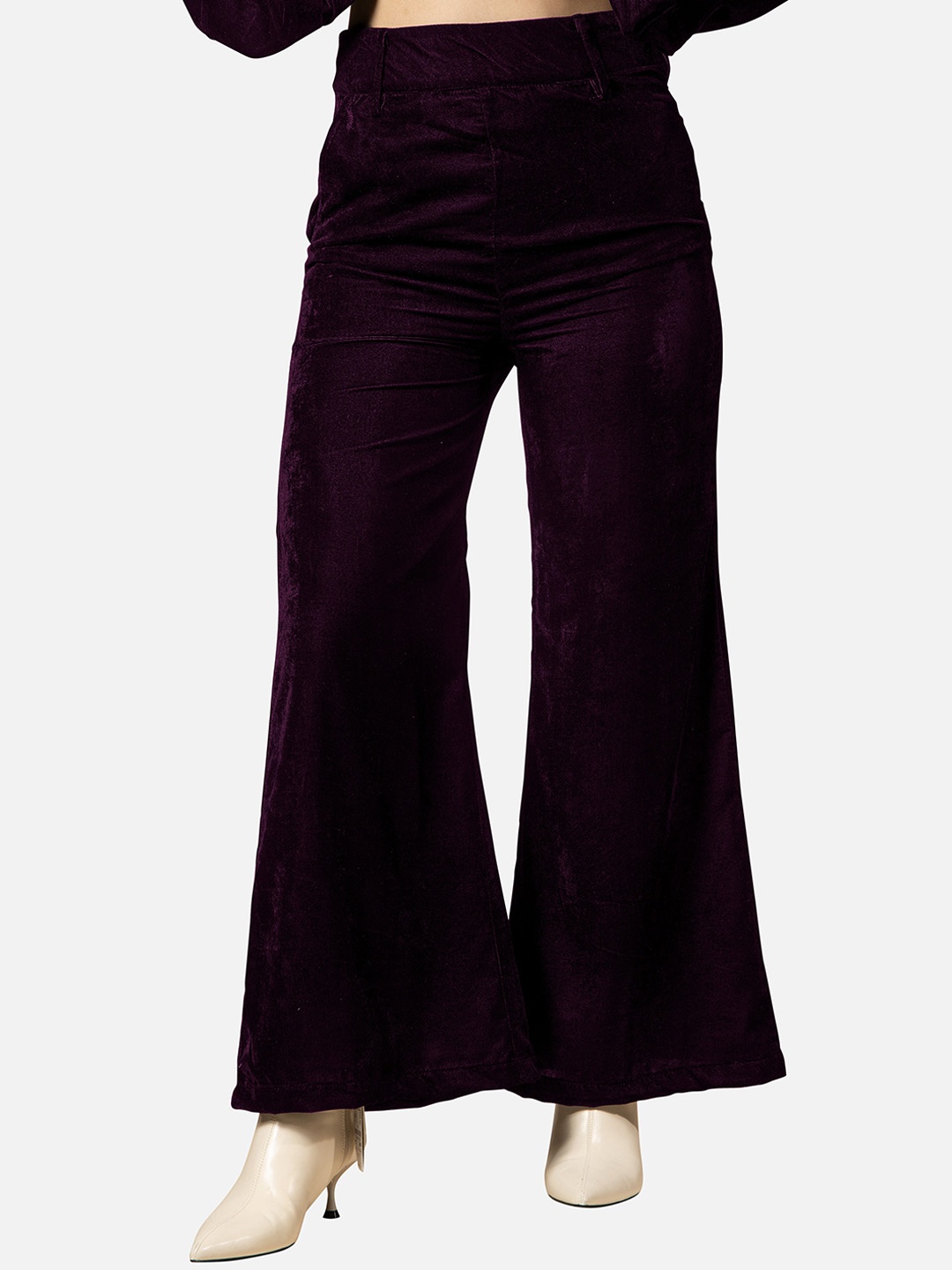 

NEOFAA Women Bootcut Trousers, Purple