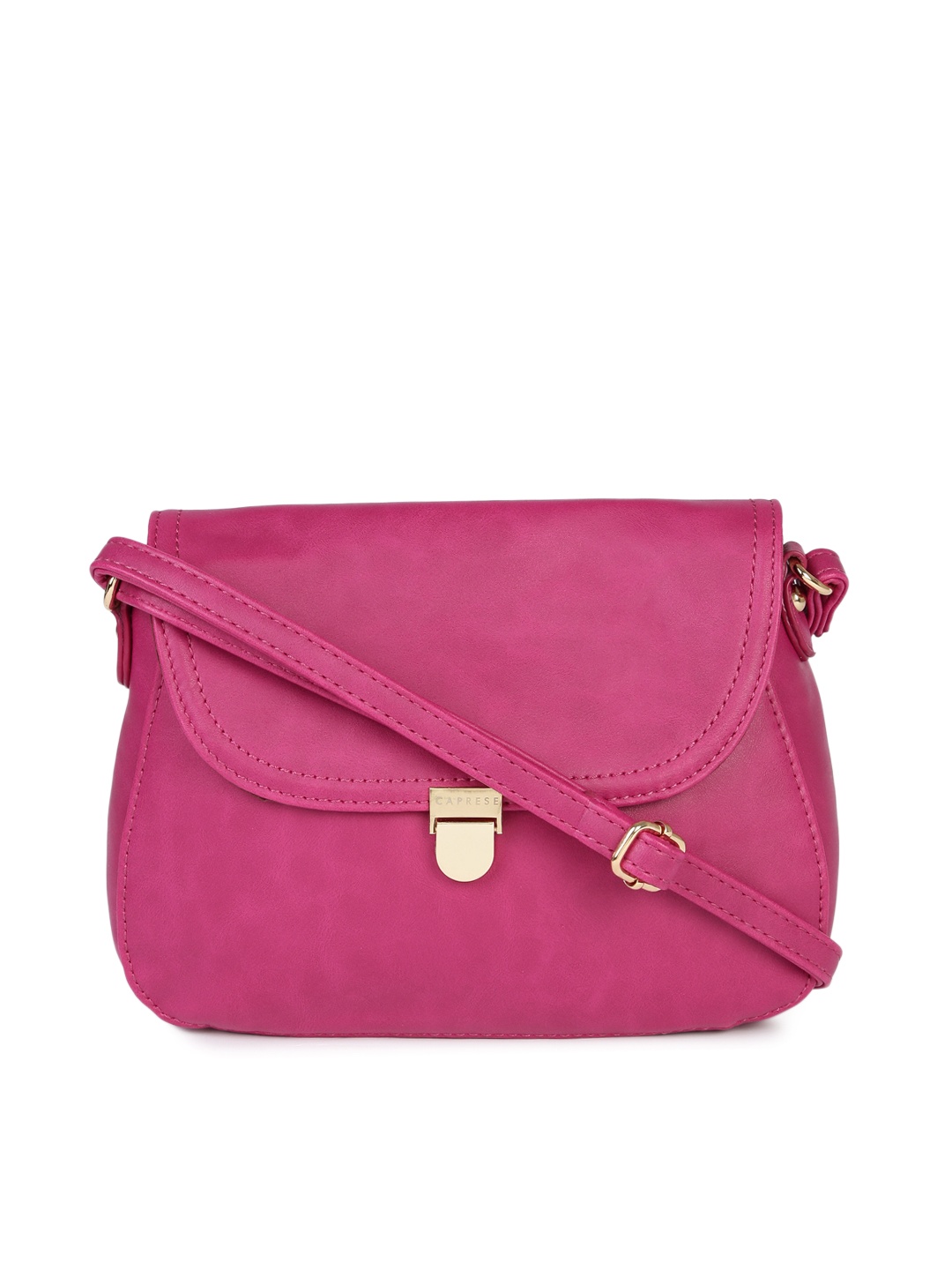 

Caprese Magenta Solid Sling Bag