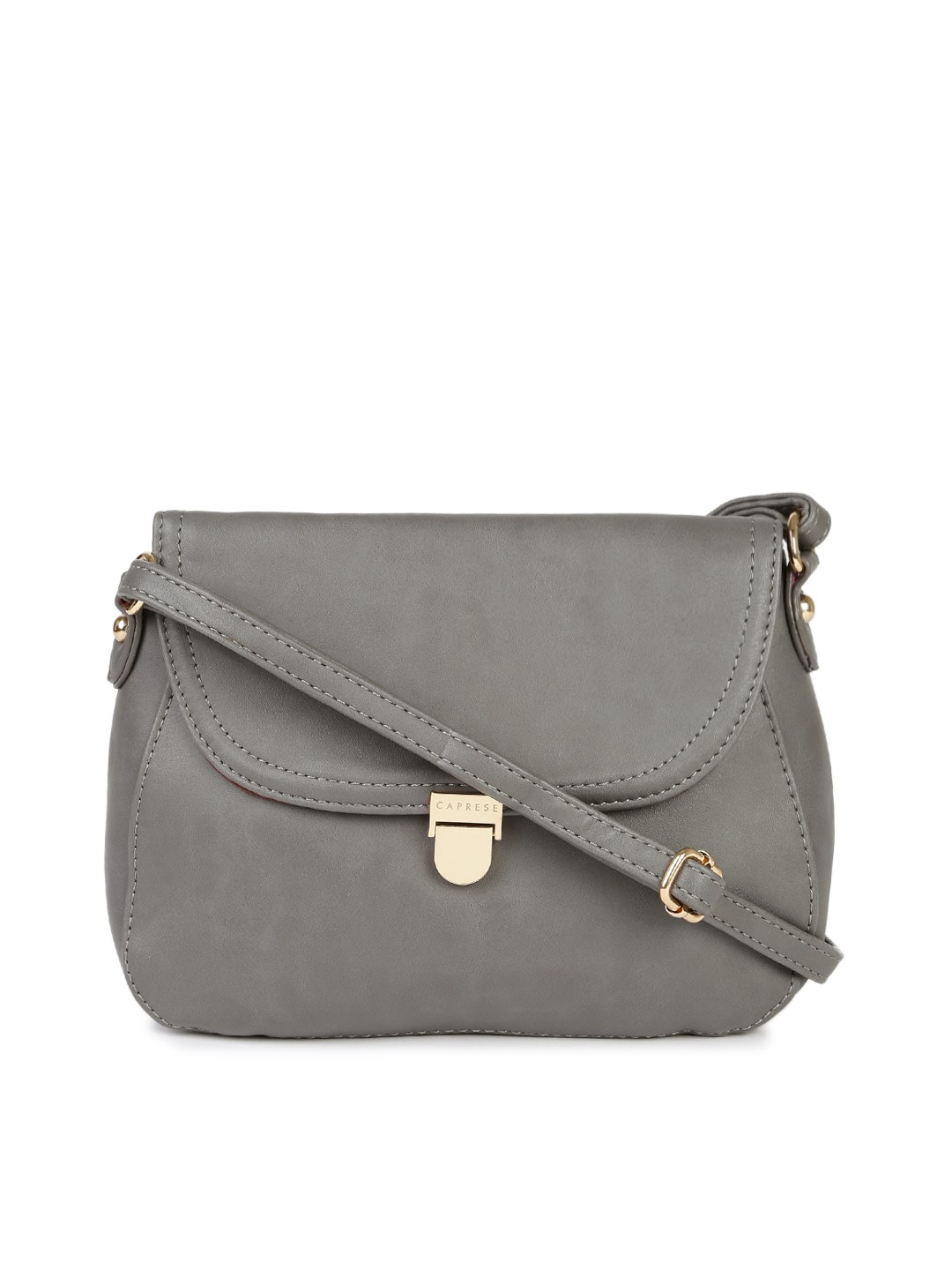 

Caprese Grey Solid Sling Bag
