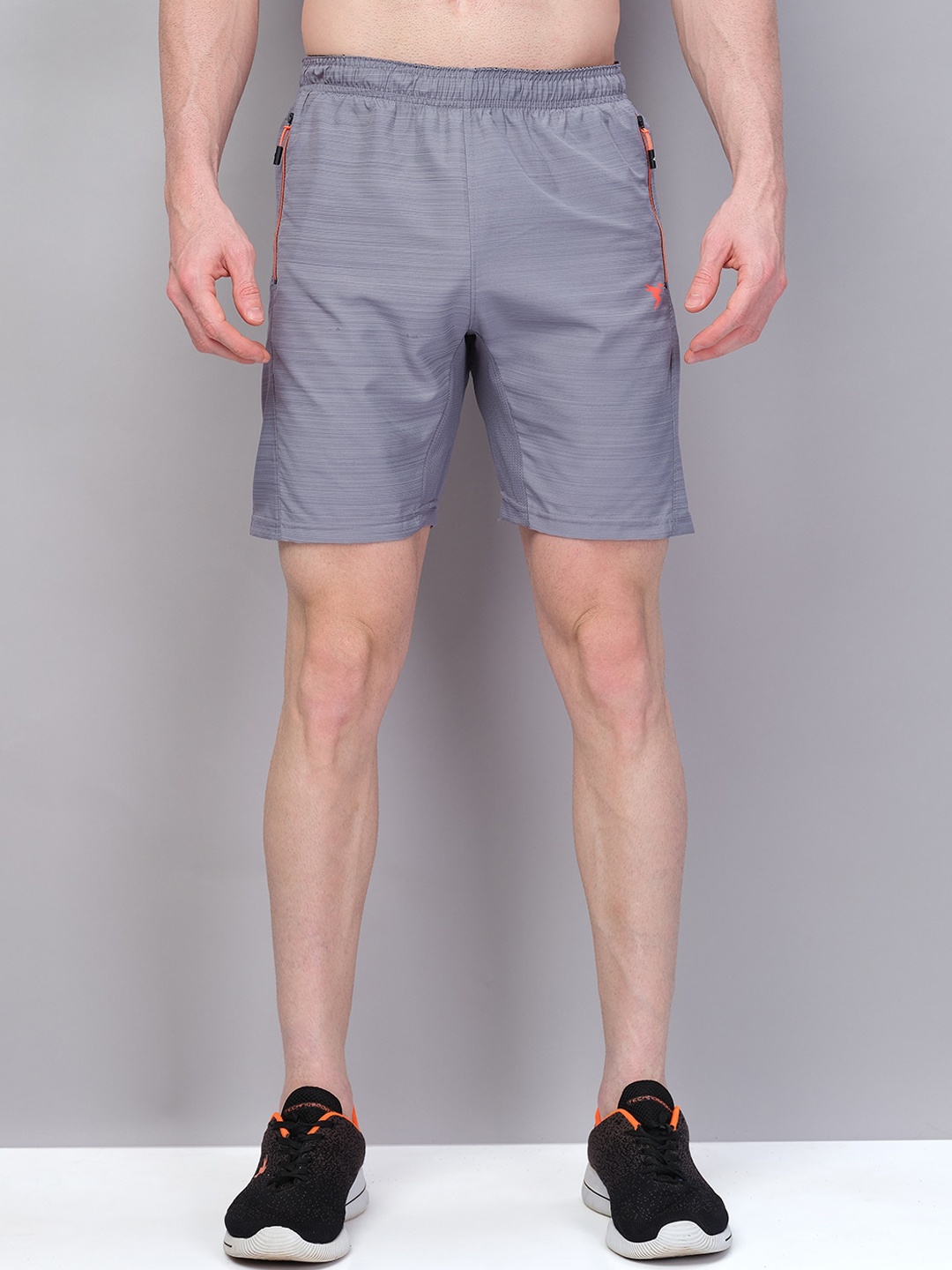 

Technosport Men Quick-Dry Antimicrobial Sports Shorts, Grey
