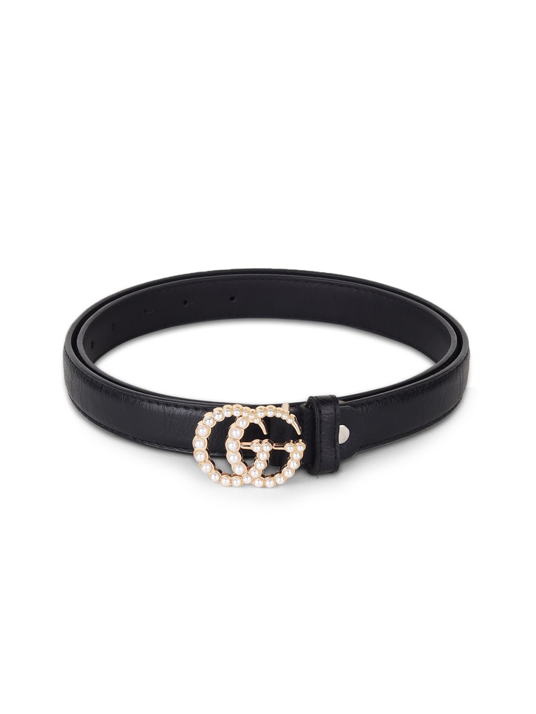 

WILD EDGE Women Embellished PU Belt, Black