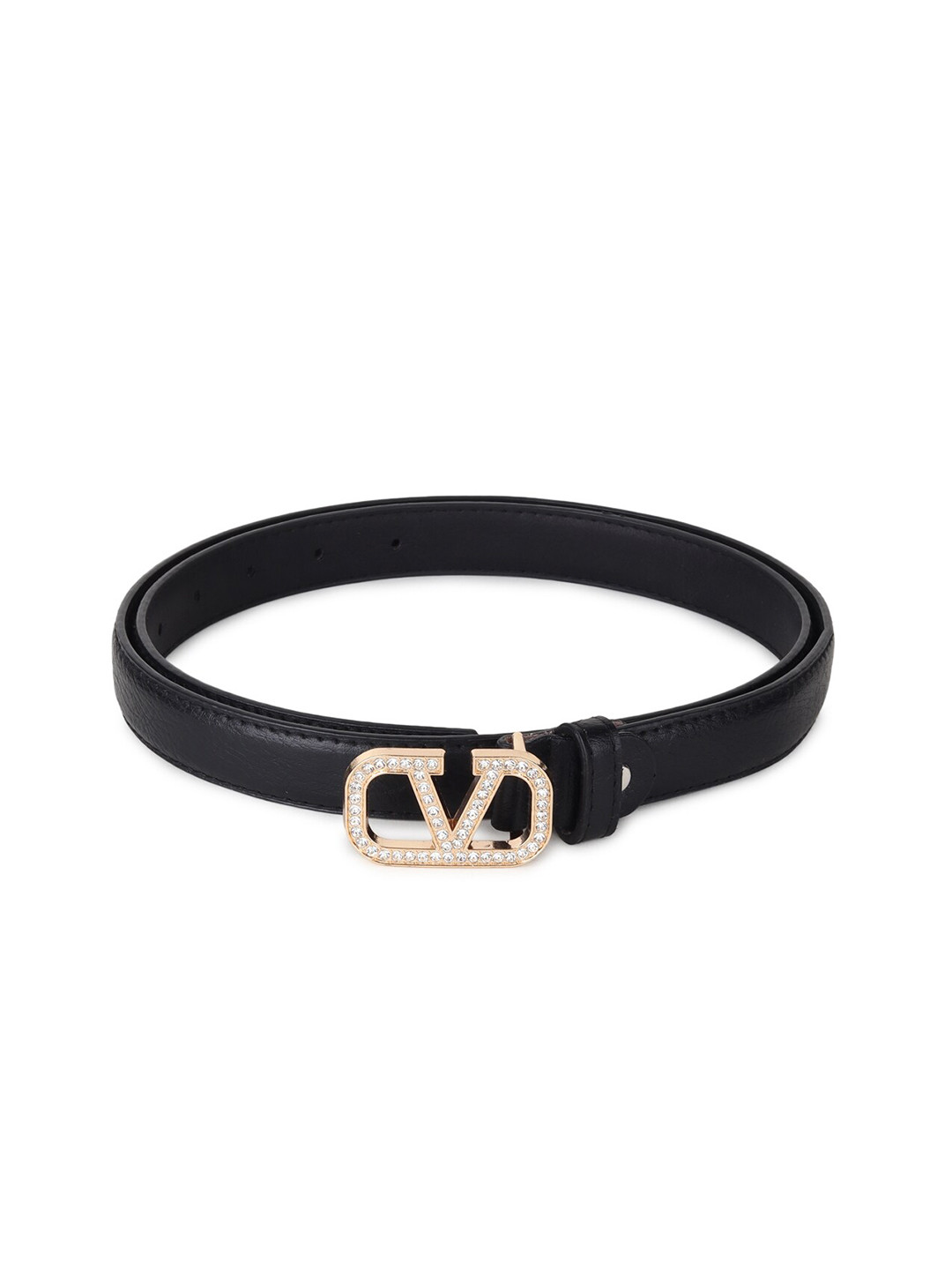 

WILD EDGE Women Embellished PU Belt, Black