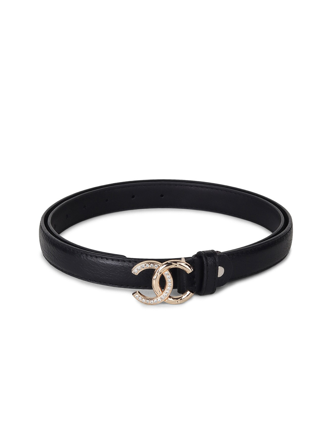 

WILD EDGE Women Embellished PU Belt, Black