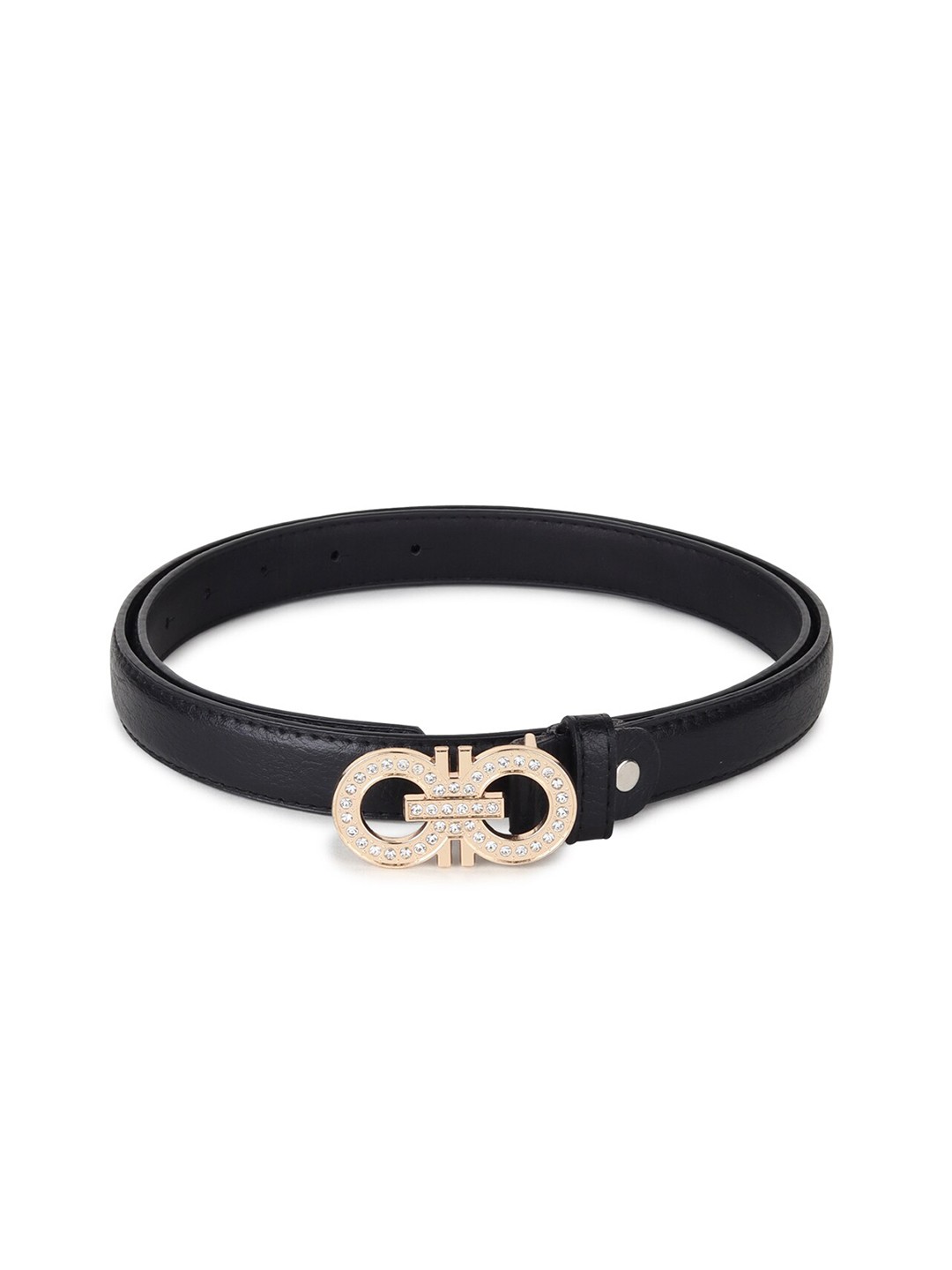 

WILD EDGE Women Embellished PU Belt, Black