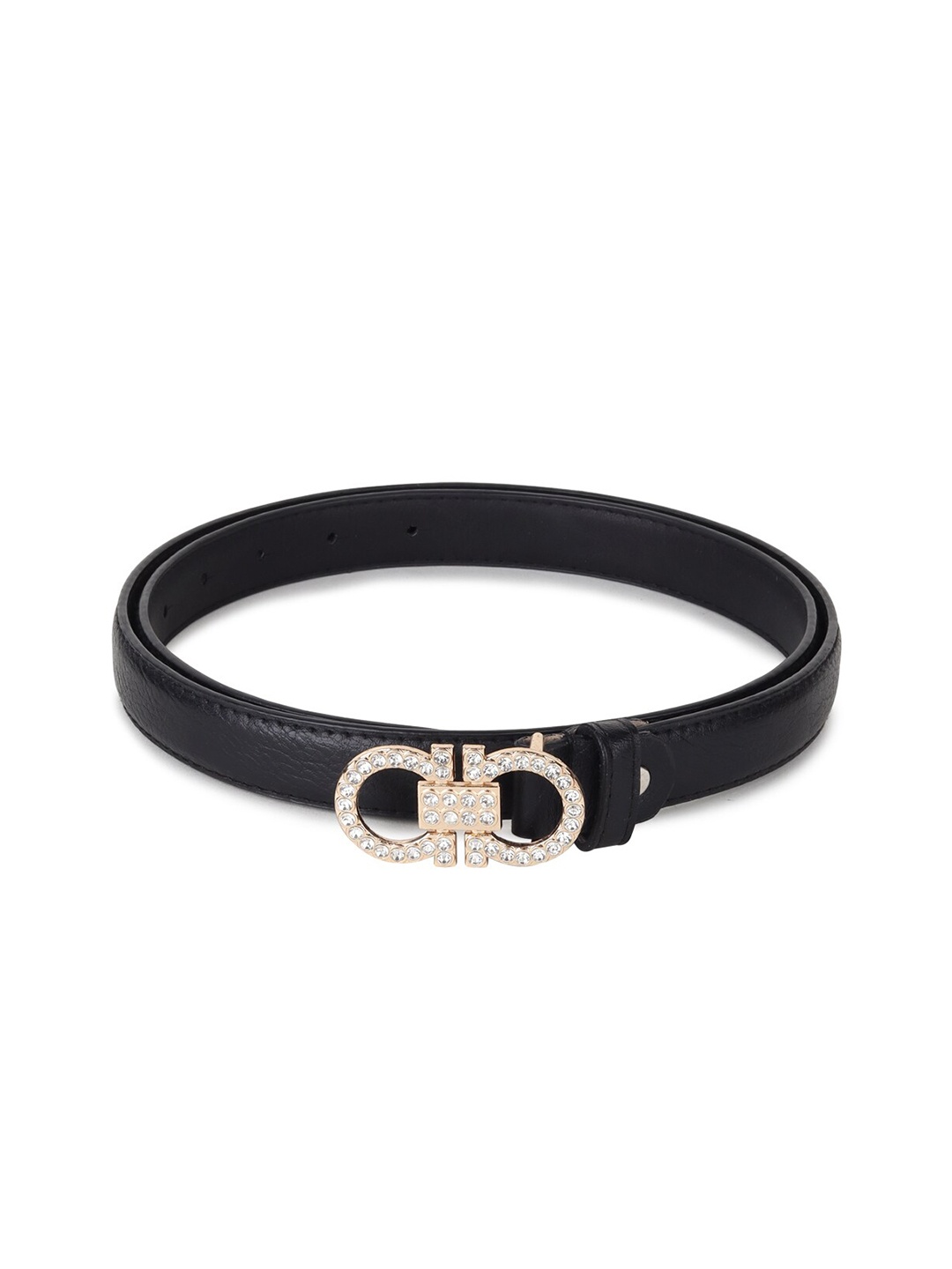 

WILD EDGE Women Embellished PU Belt, Black