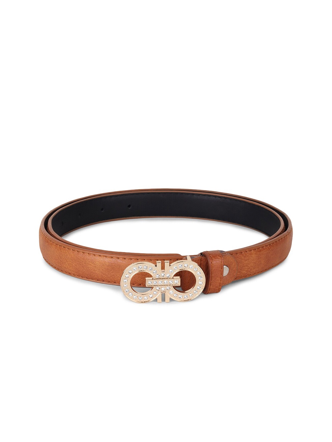 

WILD EDGE Women Embellished PU Belt, Tan