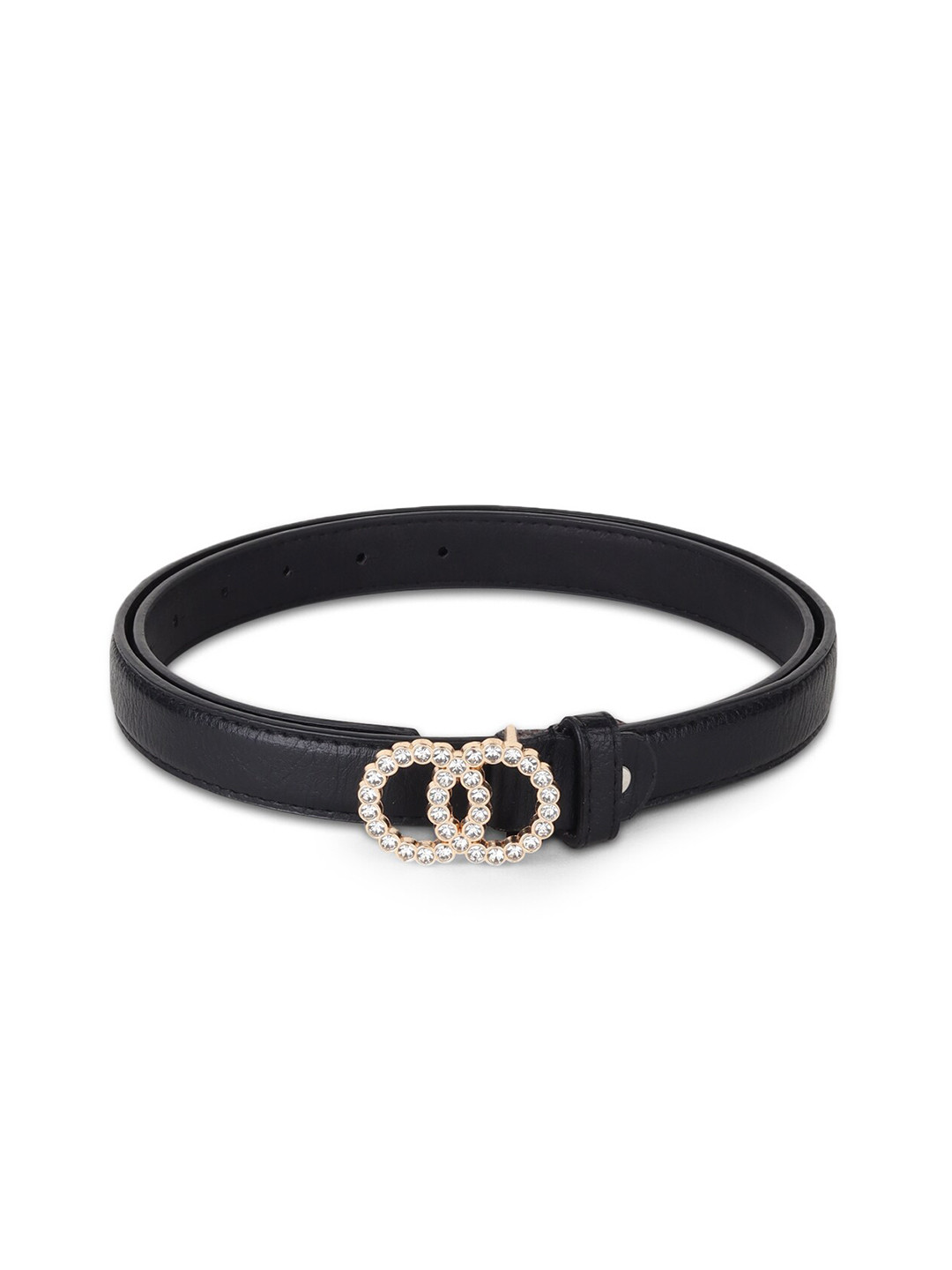 

WILD EDGE Women Embellished PU Belt, Black