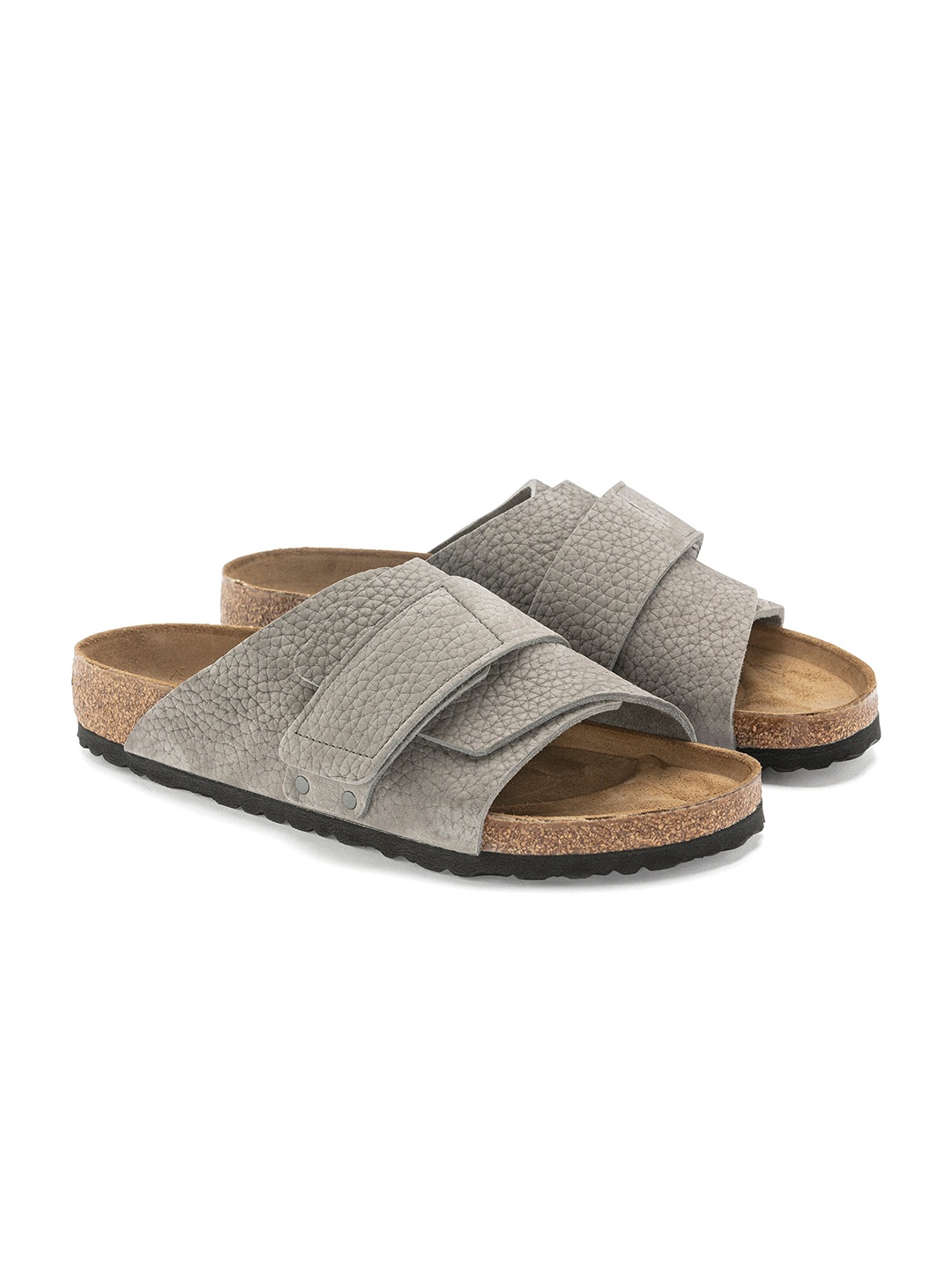 

Birkenstock Men Kyoto Nubuck Leather Regular Width Comfort Sandals, Grey