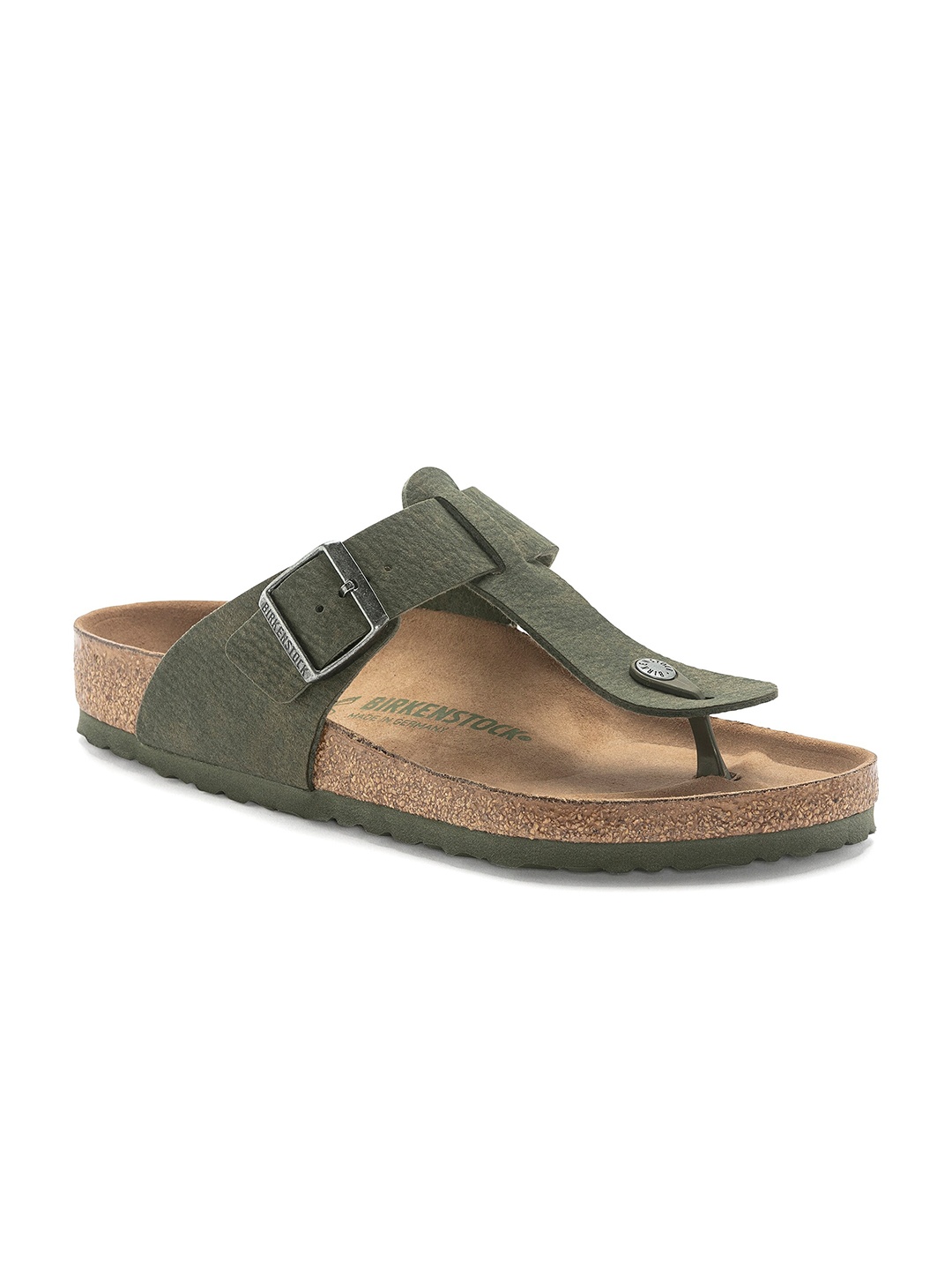 

Birkenstock Medina Desert Dust Thyme Regular Width Micro Fibre Thong Sandals, Olive