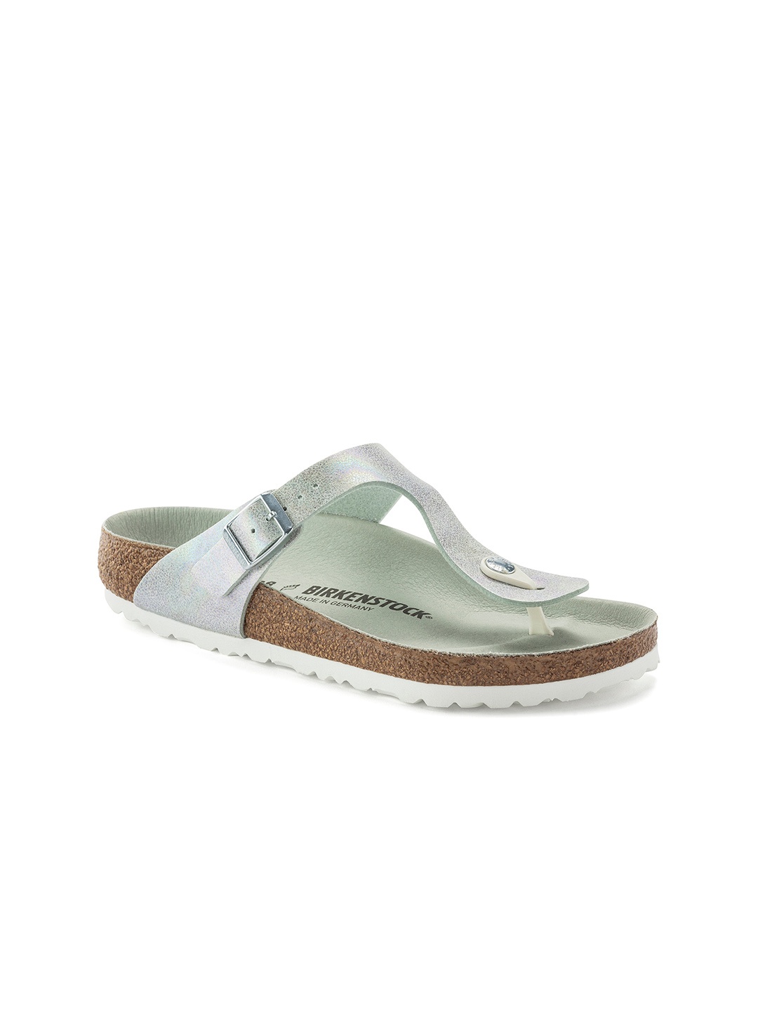 

Birkenstock Women Gizeh Vegan Regular Width T-Strap Flats, Sea green