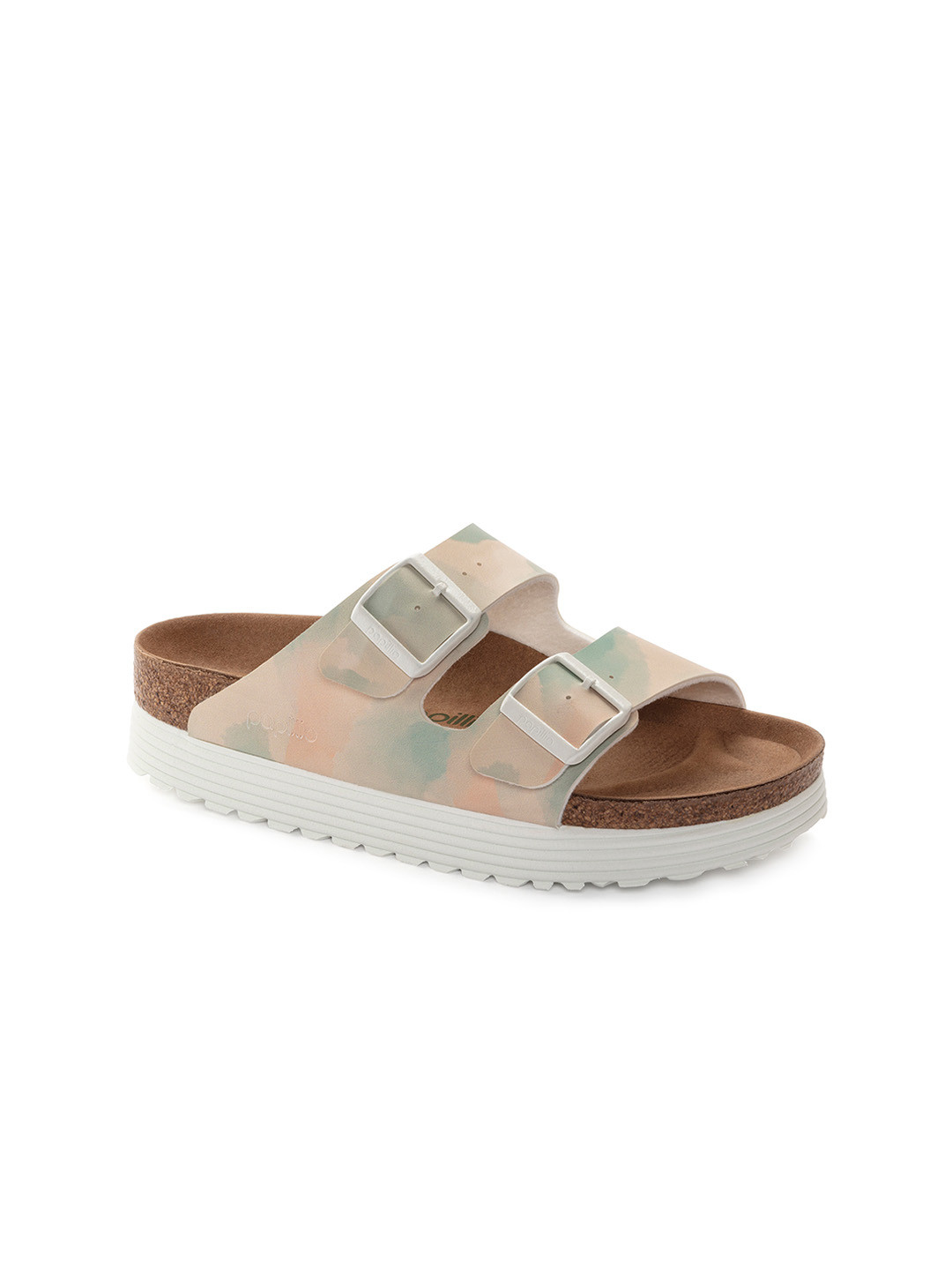 

Birkenstock Women Arizona Platform Vegan Narrow Width Open Toe Flats, Pink