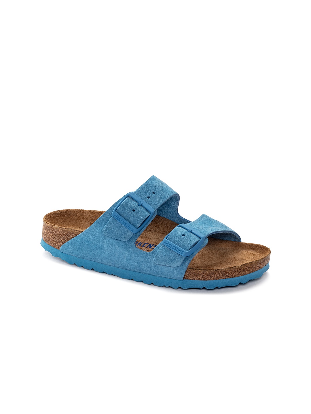 

Birkenstock Women Arizona Soft Footbed Regular Width Open Toe Flats, Blue