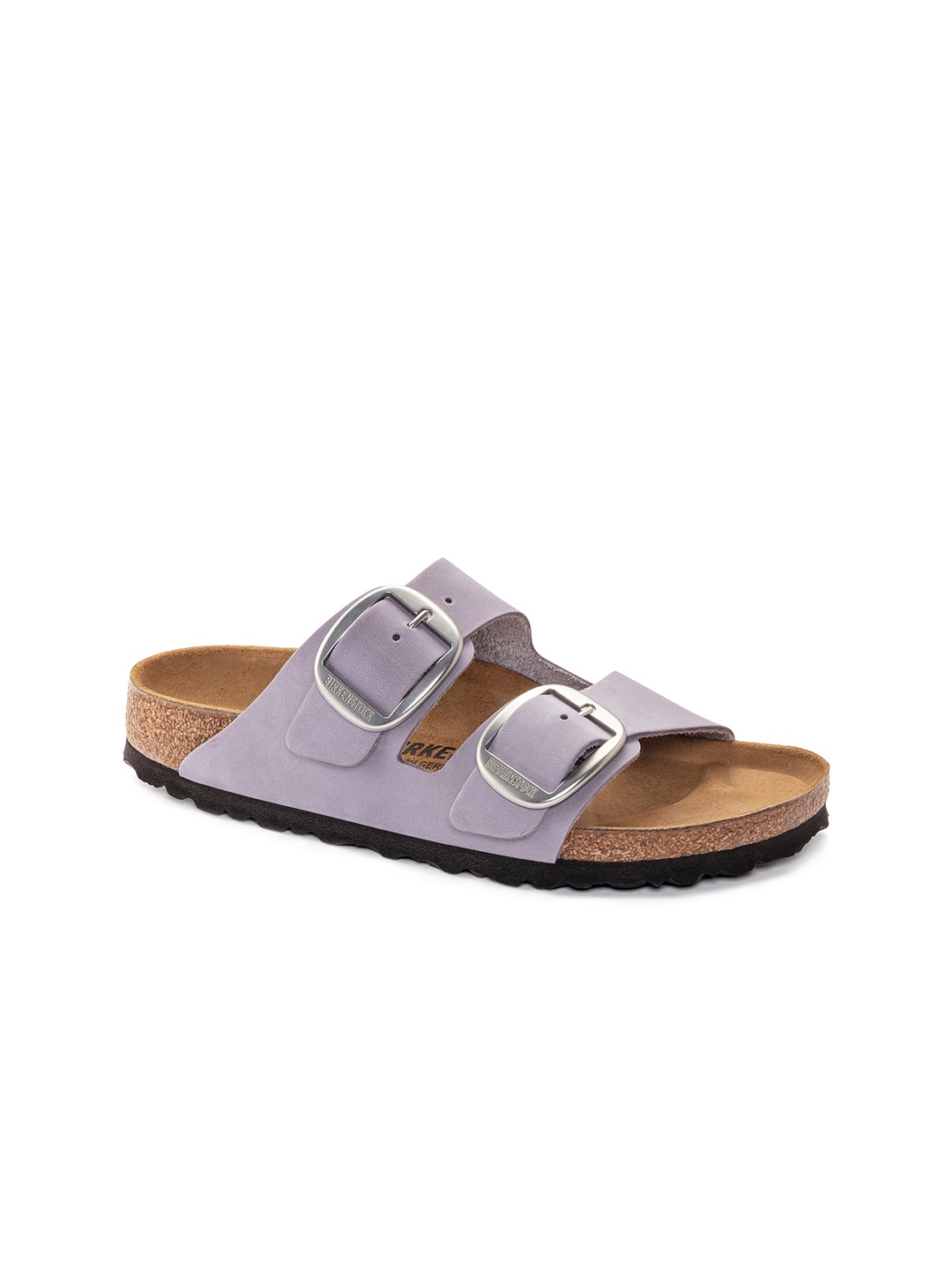 

Birkenstock Women Arizona Big Buckle Narrow Width Nubuck Leather Open Toe Flats, Lavender