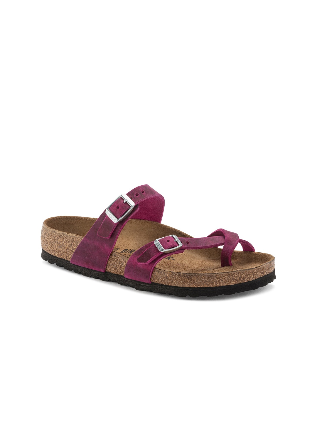 

Birkenstock Women Mayari Leather Regular Width Open-Toe Flats, Pink