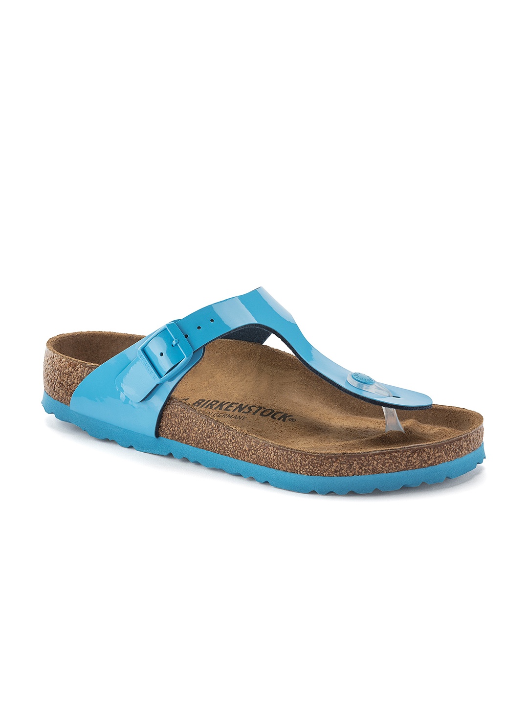 

Birkenstock Women Gizeh Regular Width T-Strap Flats, Blue