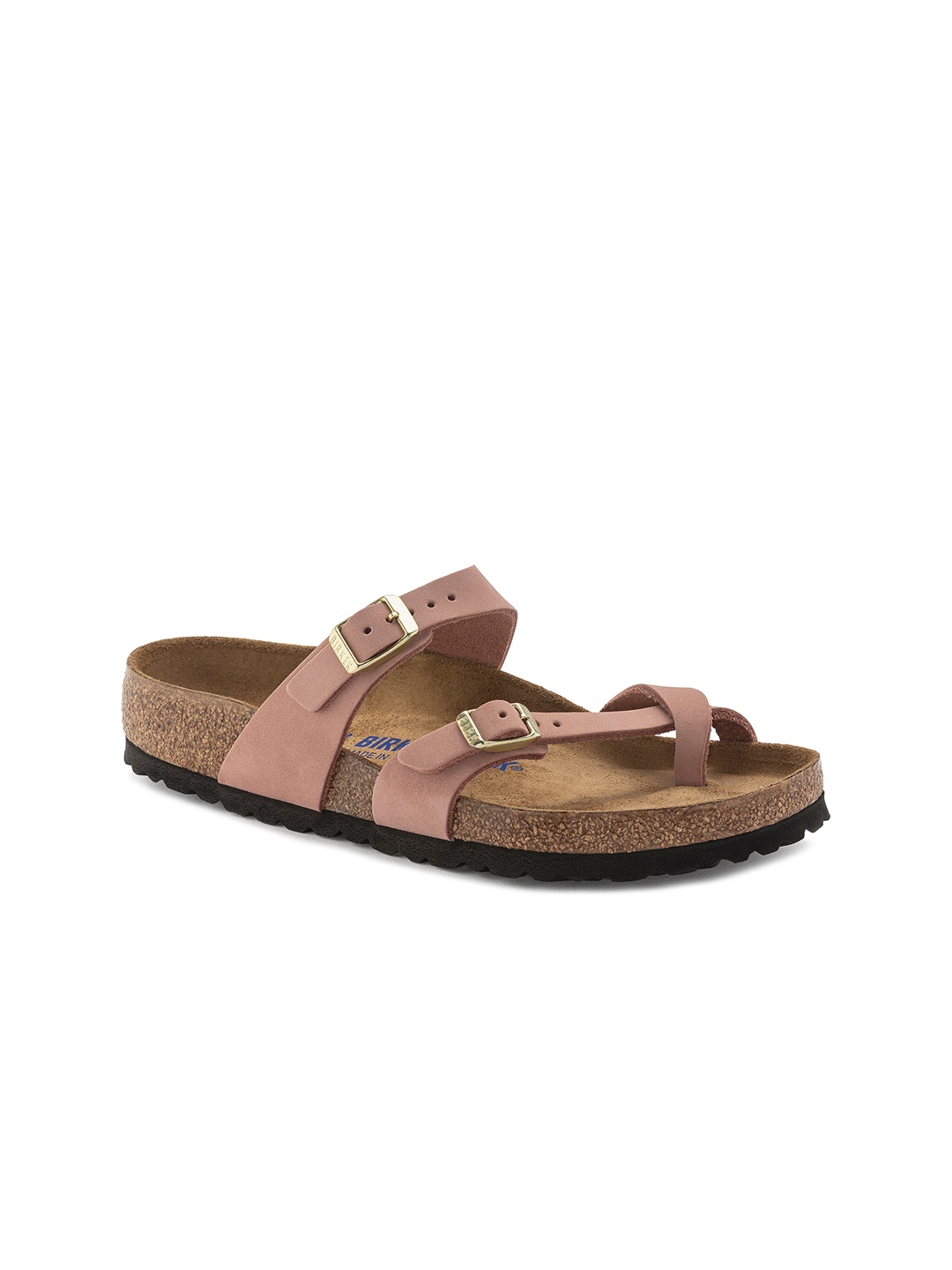 

Birkenstock Mayari Soft Footbed Old Rose Regular Width Nubuck Leather Thong Sandals, Pink