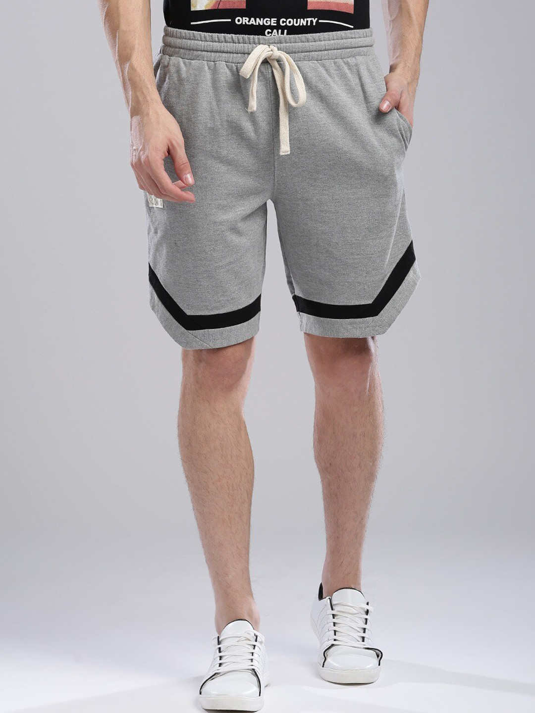 

Hubberholme Men Cotton Sports Shorts, Grey melange
