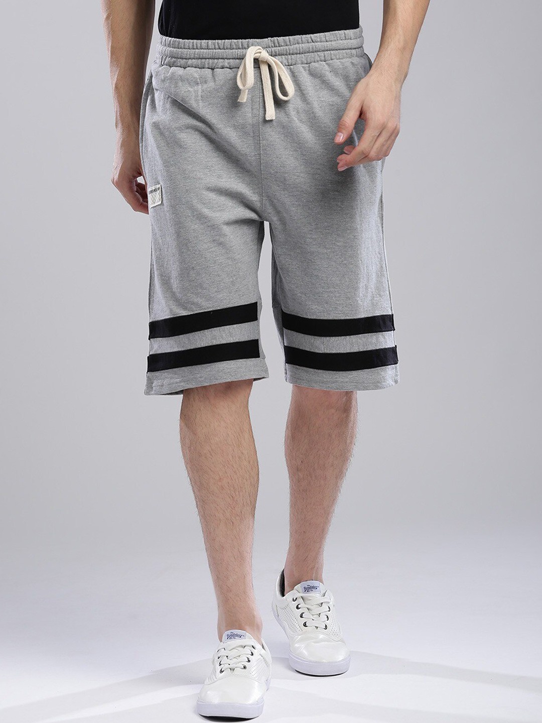 

Hubberholme Men Cotton Outdoor Sports Shorts, Grey melange
