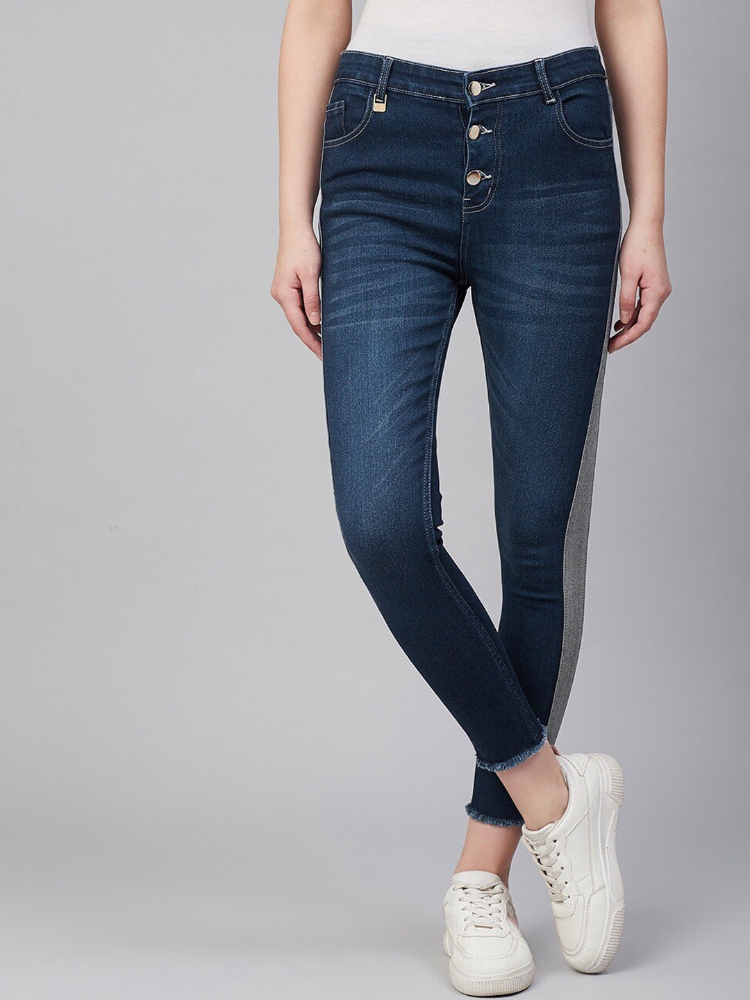 

Hubberholme Women Slim Fit Mid-Rise Stretchable Jeans, Navy blue