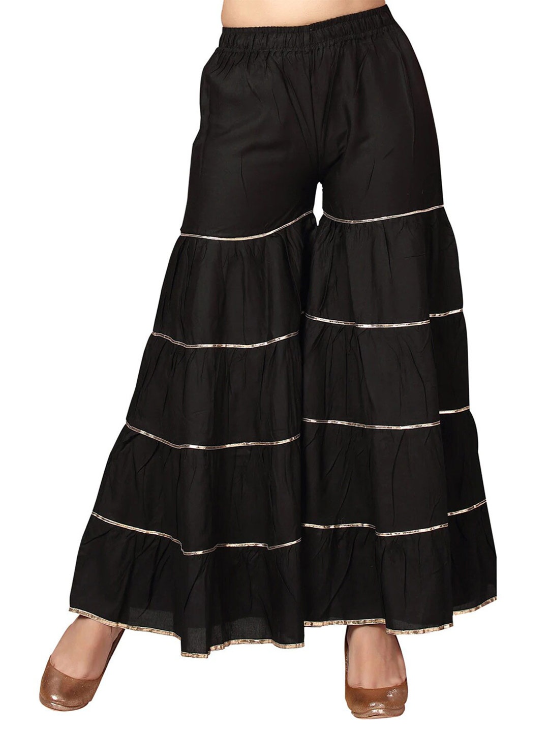 

BCZ Style Women Elasticated Palazzos, Black