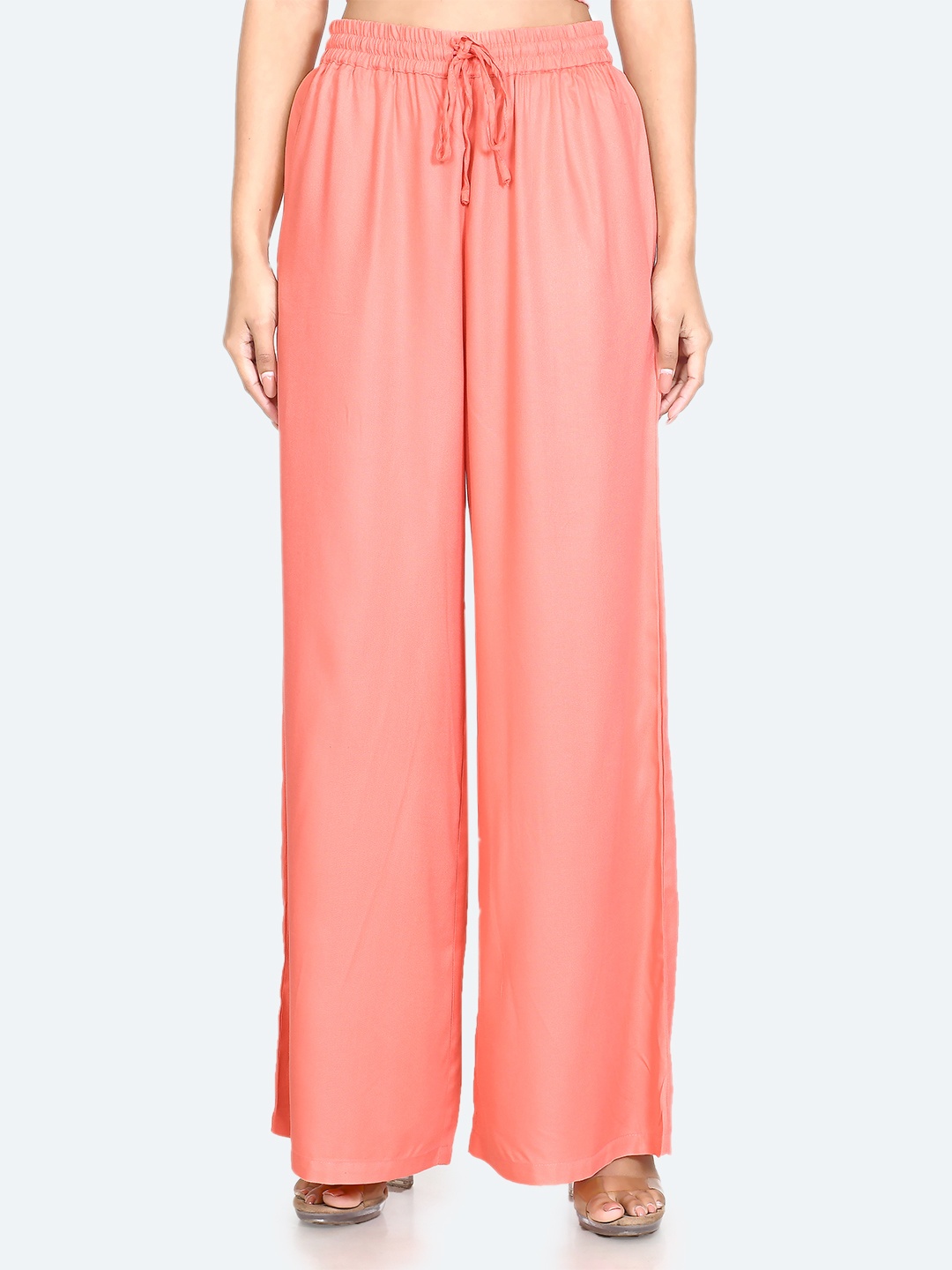 

Zink London Women High-Rise Trousers, Coral